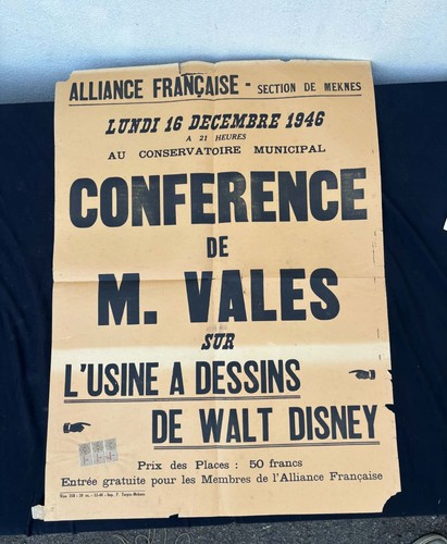 Affiche ancienne conference - affiche,