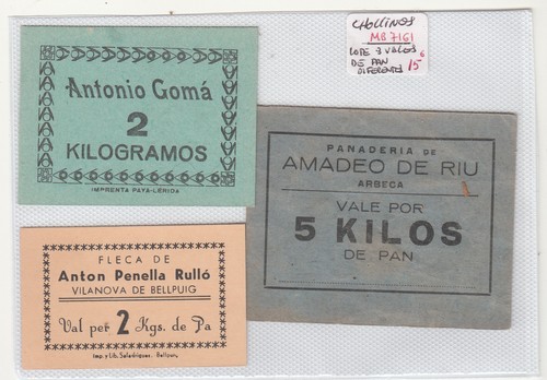 Lote tres vales pan - vales,